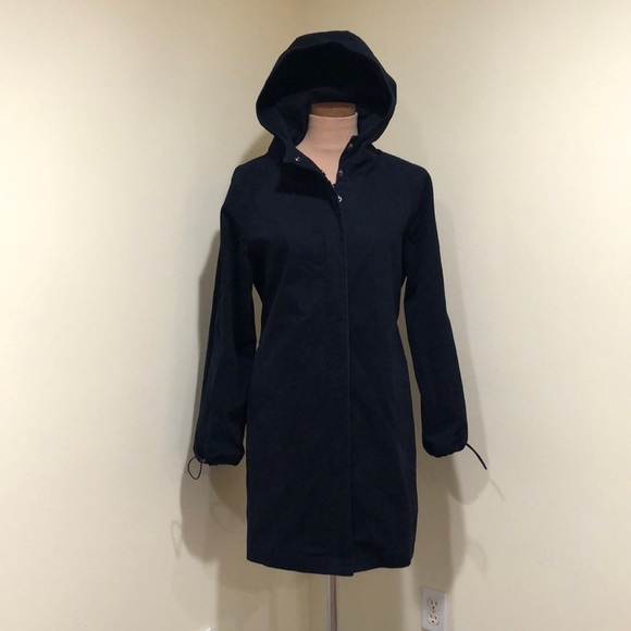 Lafayette 148 New York Jacket Size Medium Navy aBlue Cotton - Picture 2 of 13